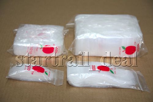 1000 x Clear 1 x 1&#034; 2 Mil Reclosable Resealable Ziplock Zipper Poly Plastic Bags