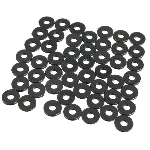 50 pcs black nylon m3 washer 3mm x 8mm x 1mm thickness for sale