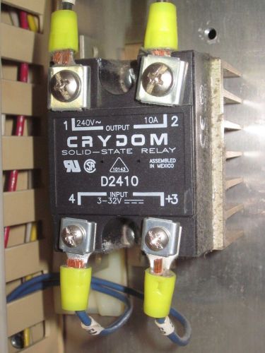 Crydom D2410 Solid-State Relay w/ Heat Sink 3-32V DC Input 240V AC 10A Output
