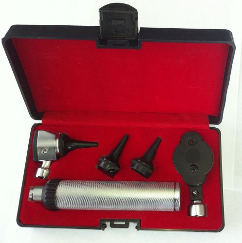 Otoscope &amp; ophthalmoscope set ent medical diagnostic free safety box for sale