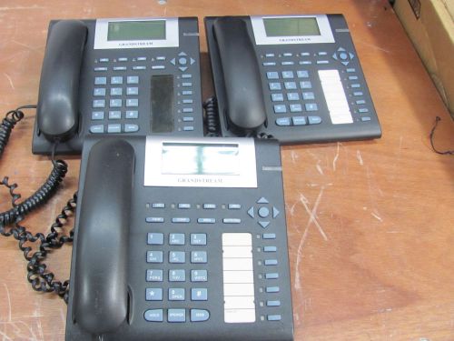 Lot of 3 grandstream gxp-2000 voip 4-line sip phone 8 line graphical lcd display for sale