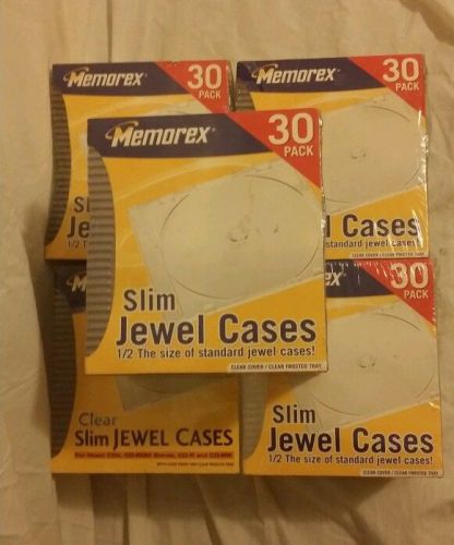5 Packs of 30 Memorex Slim Jewel Cases (total of 150) Great Deal!