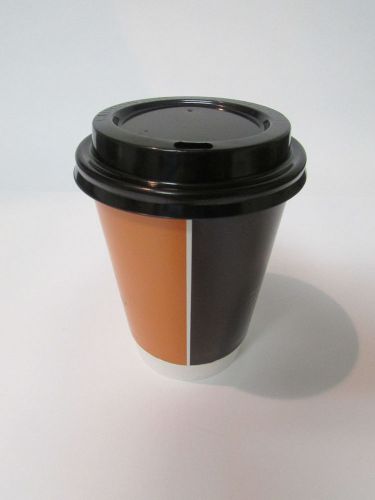 10oz, 12oz, 16oz Domed Cup Lids, Black - Coffee, Tea, Disposable