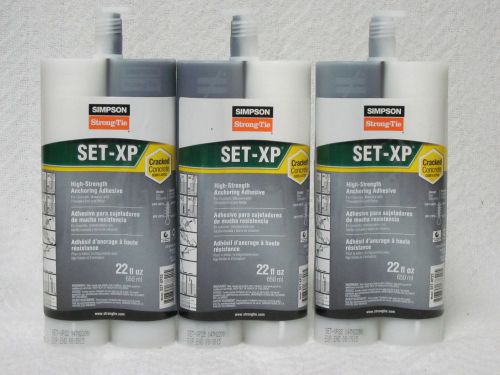 3 Pack Simpson Strong Tie SET-XP22 22-oz Structural EpoxyTie Anchoring Adhesive