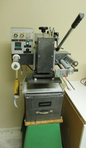 Air Operated Hot Stamping Machine, 1 Ton, with Exposure Box for Platemaking