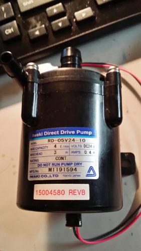 Iwaki direct drive 24v chemical pump rd-05v24-10 dc 24v 0.4  amps for sale