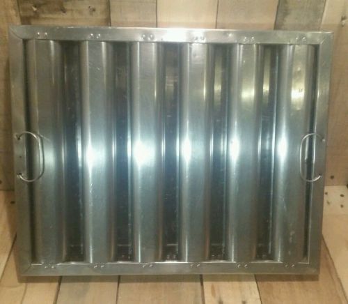 Commercial Kitchen Hood Kleen-Gard Stainless Grease Filter w/Hooks - 16&#034;H x 20&#034;W