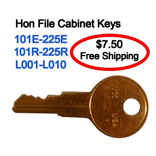 HON File Cabinet Replacement Keys 101E-225E 101R-225R