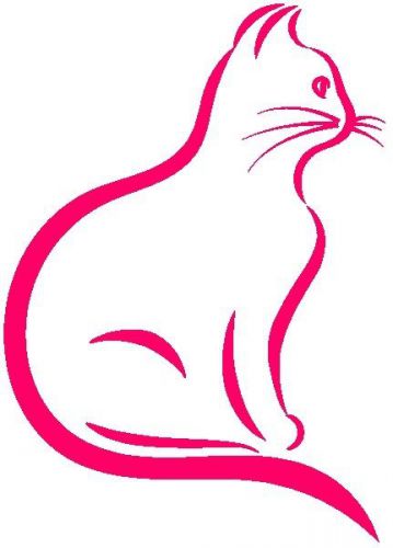 30 Custom Modern Pink Cat Personalized Address Labels