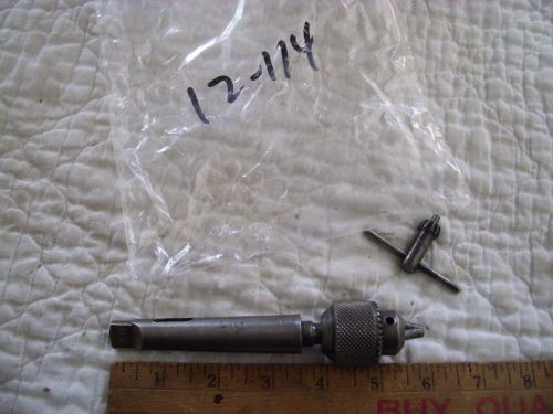 4 1/2&#034; Long SteelJacobs #1  drill chuck and #1 Morse Taper Arbor from wood lathe