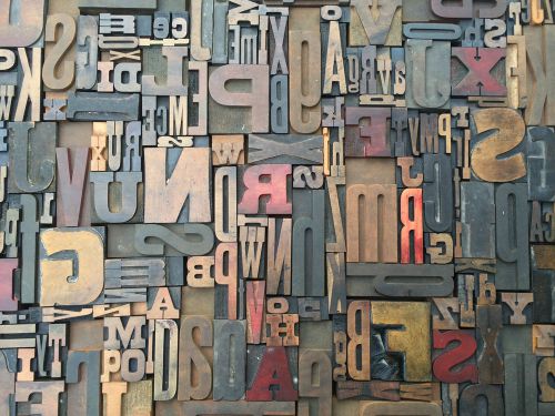 Lot of vtg wood letterpress print type blocks complete alphabet set a-z letters for sale