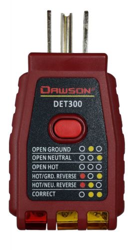 NEW Dawson Tools DET300 3 Wire GFCI Outlet Tester