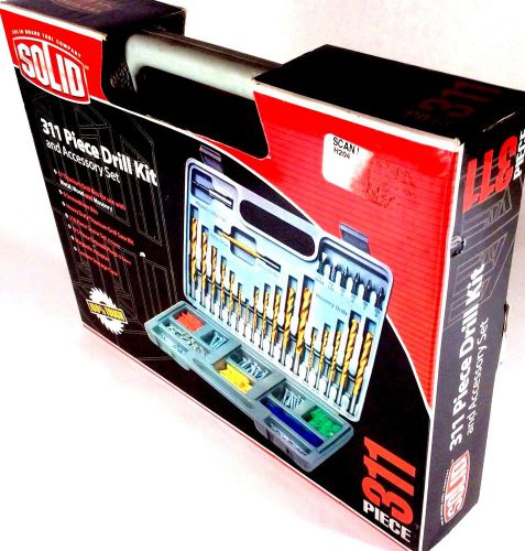 Drill bits kit nib titanium saw hd assorted wood metal multi tools case set box for sale
