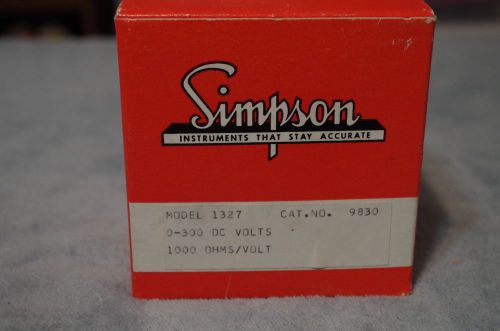 Simpson 1327 0-300 Volts Panel Meter