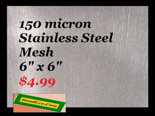  6&#034;x6&#034; mesh / 150 micron 304 stainless steel mesh 0.1mm wire diameter 100x100 ct for sale