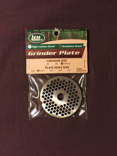 LEM #8 Stainless Steel Electric Meat Grinder Replacement Plate 4.5mm 3/16&#034;
