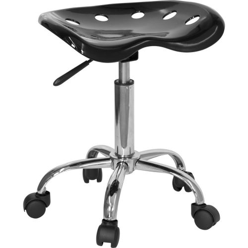 Flash furniture vibrant tractor seat and stool black for sale