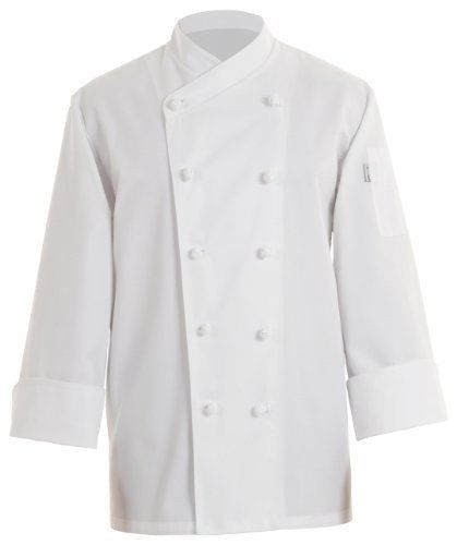 Chef Works COPK-WHT Nice Basic Chef Coat  White  XS