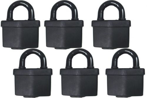 6pcs 2-1/2&#034; 64mm keyed alike padlock laminated steel with vinyl covered for sale