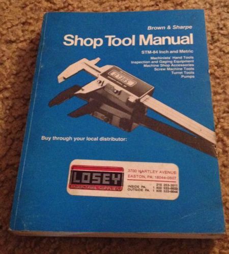 Brown &amp; Sharpe Shop Tool Manual Catalog Stm-84 Machinist Box Find