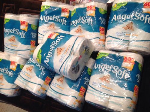 Angel Soft Tissue (4regular rolls &#034;60 percent more&#034;) LOT OF 9 (4 Roll Packages)