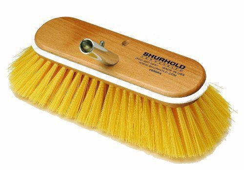 NEW Shurhold 985 10&#034; Deck Brush with Medium Yellow Polystyrene Bristles