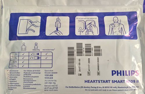 Philips HeartStart Smart Pads II FRX  expires 05-2017
