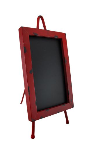 Distressed Finish Tabletop Chalkboard Easel 10 X 6 Menu Board (Red)