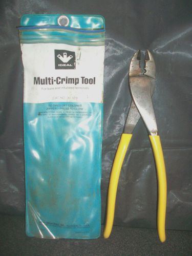 IDEAL 30-429 MULTI-CRIMP TOOL 9-3/4&#034; BARE OR INSULATED TERMINALS #10 TO #22 AWG