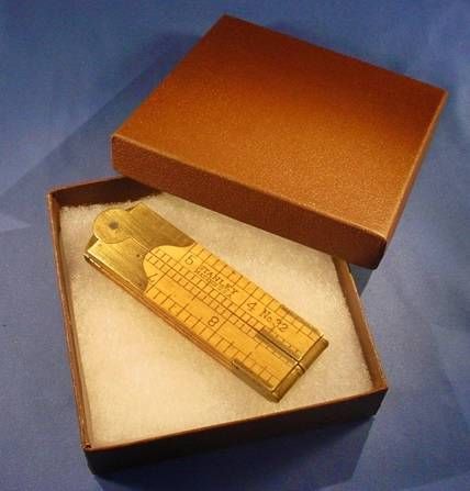 Collectible! quality &#034;stanley boxwood &amp; brass rule/caliper tool - no.32&#034; for sale