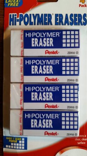 Hi Polymer erasers Pentel 4-pack