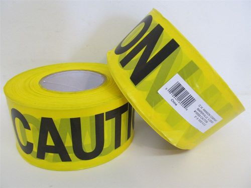 C.H. Hanson Co. 16000, 3&#034; x 1000&#039;, 2 mil Standard Caution Barricade Tape 2 each