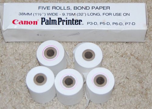 5 Canon Calculator Paper Rolls For Palm Printer Bond Paper -P3-D, P5-D, P6-D,P7D