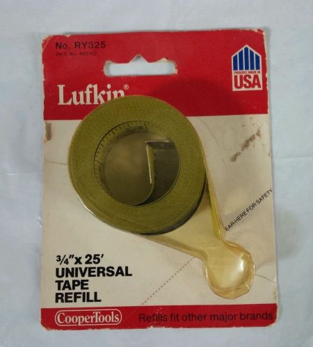 LUFKIN RY325 34/&#034; X 25&#039; MEASURE TAPE REPLACEMENT REFILL  MADE IN USA