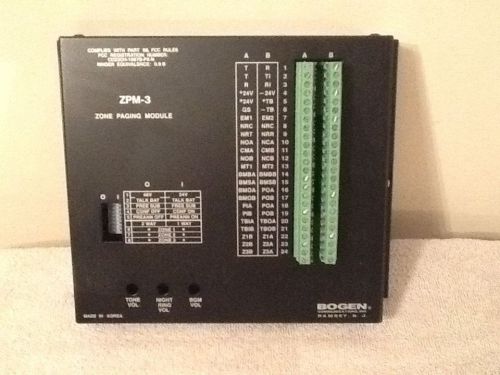 Bogen ZPM-3 Zone Paging Module / Tested &amp; Working