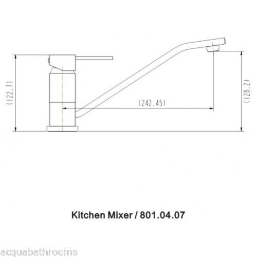 Dora square kitchen mixer tap taps - basin sink mixer - chrome for sale