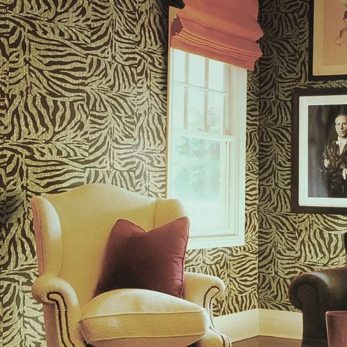 Trendy Multi Color Zebra Faux Leather Pattern Furniture Wall Paper Wrap Film N29