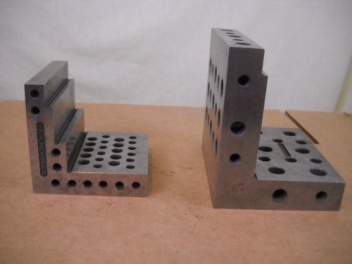 Toolmaker/ Machinist Pair Of Angle Plates Hardened &amp; Ground Toolmaker Made
