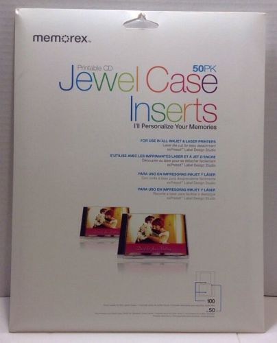 Memorex Jewel Case Inserts 50PK New
