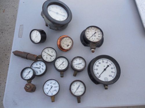 gauges...gage...industrial...steampunk..lot of gauges..reclaimed..atomic...rust