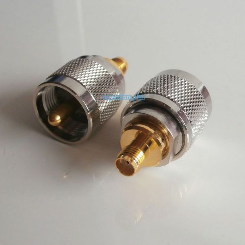 10Pcs UHF male plug to SMA female jack RF adapter connector