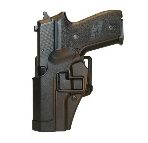 Blackhawk 410502BK Left Handed Black Serpa CQC Matte Holster for Glock 19 23