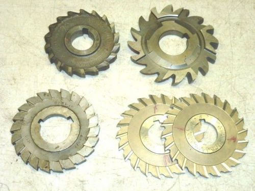 LOT of (5) MILLING CUTTERS, 3-1/4&#034; to 4&#034; Diameters / STANDARD TOOL, GORHAM,