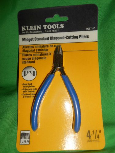Klein Tools D257-4C  4&#034; Midget Standard Diagonal-Cutting Pliers
