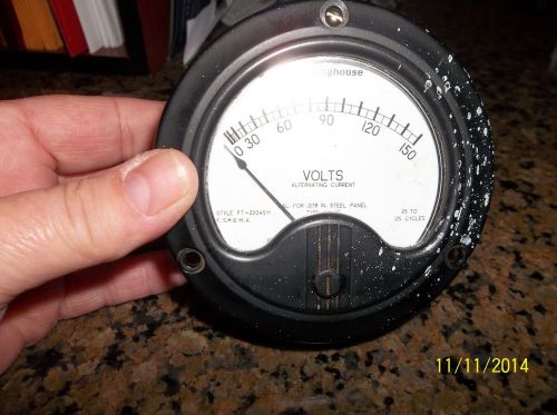 Vintage Westinghouse alternating current volts gauge FT-22045-1