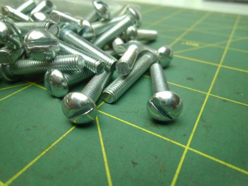 10-32 x 1 round head slotted machine screws zinc (qty 130) #55918 for sale