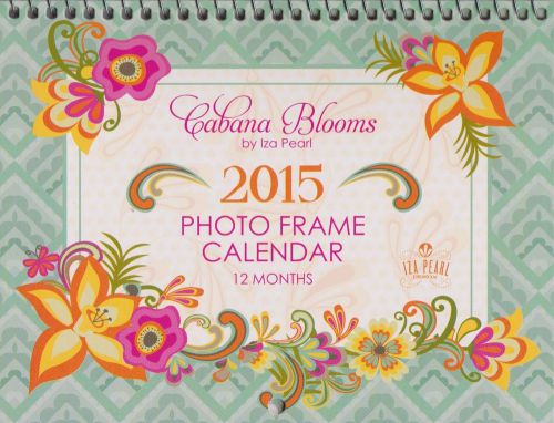 2015 Photo Frame Wall Calendar (Cabana Blooms)