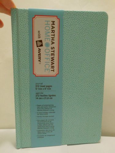 MARTHA STEWART Home Office Premium Shagreen Textured Journal 5.5x8.5 NEW BLUE