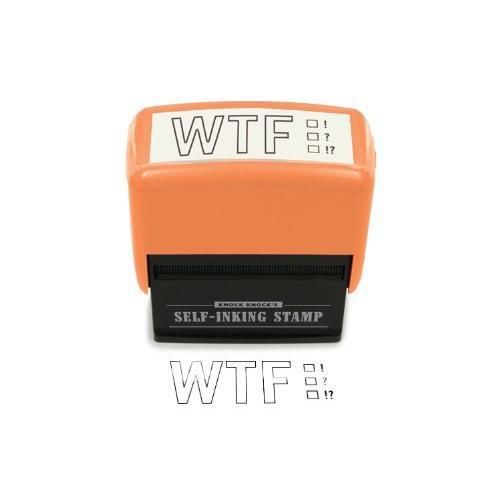 Knock Knock Wtf Self-Inking Stamp, 1 Count New