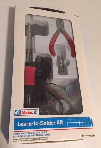 Radio Shack Make:It 25W Learn to Solder Kit 6400254 New In Sealed Package